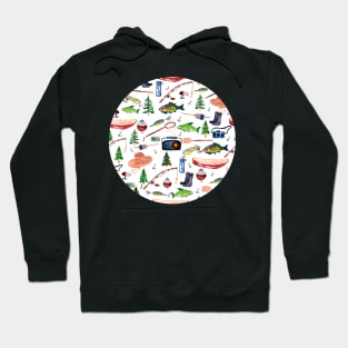 A day at the lake fishing Hoodie